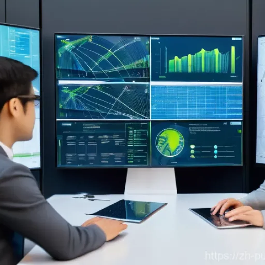 공공관리사 직무 역량 향상 사례 - **Prompt 1: Data-Driven Smart City Management**
A highly detailed, modern, and bright control ce...