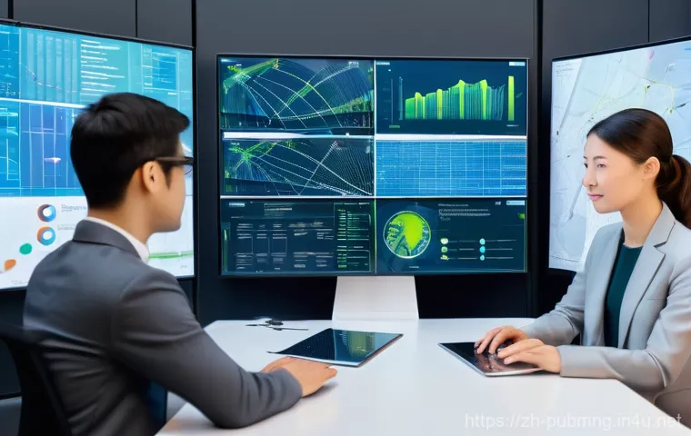 공공관리사 직무 역량 향상 사례 - **Prompt 1: Data-Driven Smart City Management**
    A highly detailed, modern, and bright control ce...