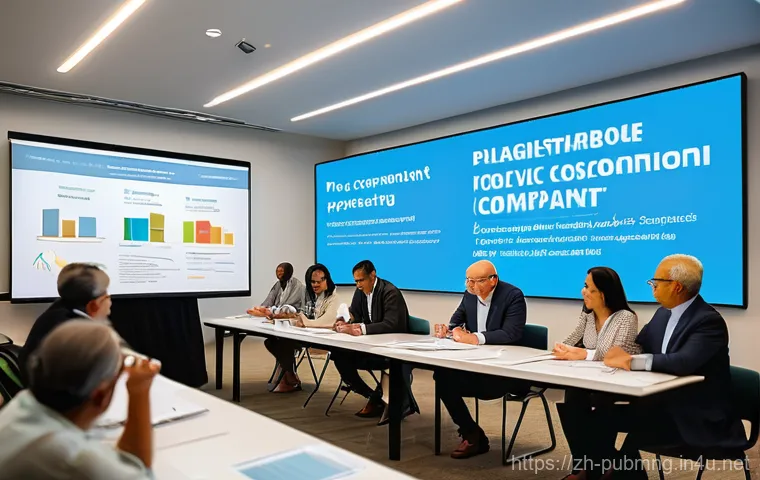 공공관리사 필기시험에서 자주 출제되는 주제 - **Prompt 1: Public Policy Community Consultation**
    A vibrant, high-definition photograph of a di...