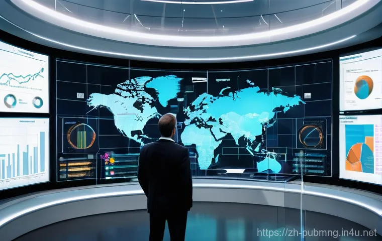 공공관리사 실무에서 자주 활용되는 툴 - **Prompt:** A dynamic, overhead shot of a futuristic public administration office, showcasing a male...