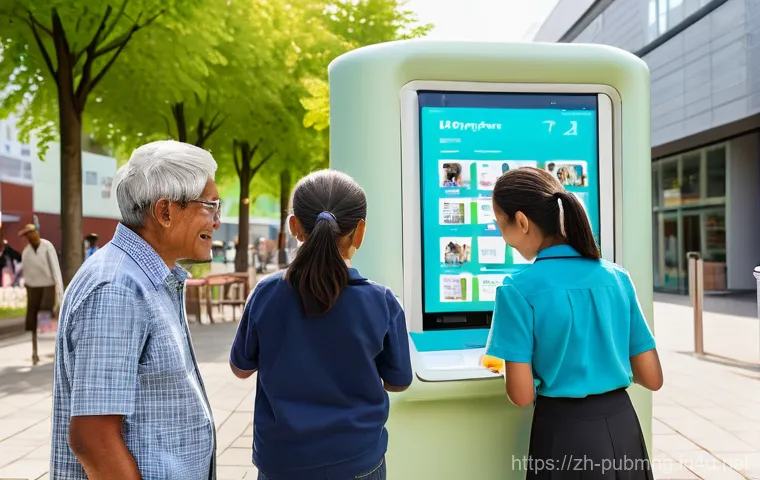 공공관리사 실무에서 자주 활용되는 툴 - **Prompt:** A heartwarming and diverse scene depicting citizens effortlessly engaging with modern sm... 공공관리사 실무에서 자주 활용되는 툴 - **Prompt:** A heartwarming and diverse scene depicting citizens effortlessly engaging with modern sm...