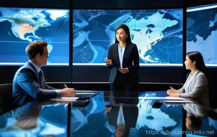 공공관리사 자격증으로 진출할 수 있는 글로벌 시장 - **Prompt:** A group of diverse public administration professionals, representing various ethnicities...