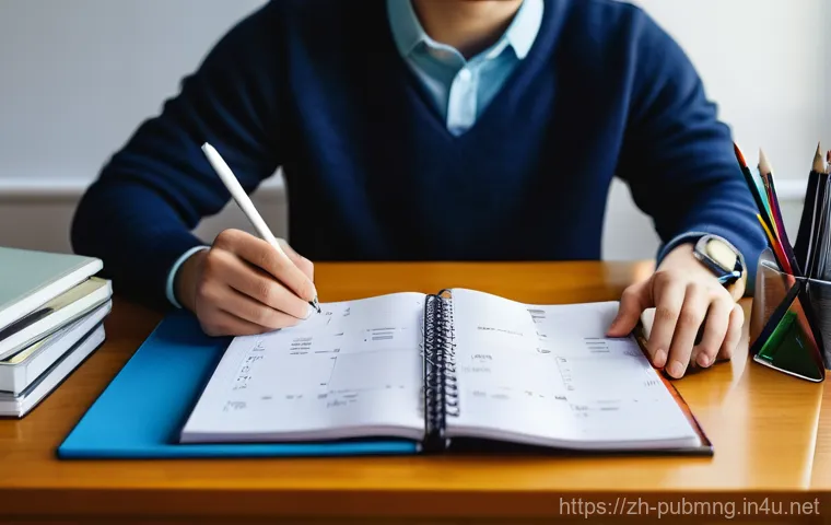공공관리사 필기시험에서 시간 관리법 - **Prompt:** A young adult student, appearing to be in their early twenties, sitting at a cluttered d... 공공관리사 필기시험에서 시간 관리법 - **Prompt:** A young adult student, appearing to be in their early twenties, sitting at a cluttered d...