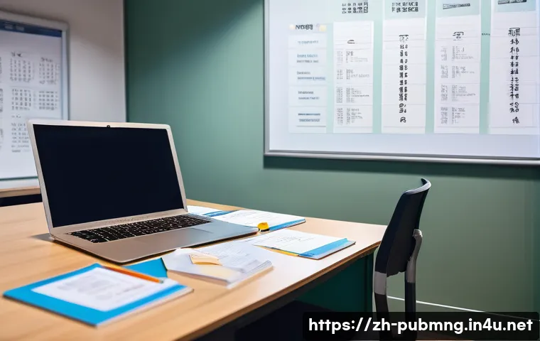 공공관리사 필기시험 준비를 위한 추천 자료 - A modern study environment featuring a young Chinese adult sitting at a sleek desk with multiple stu...