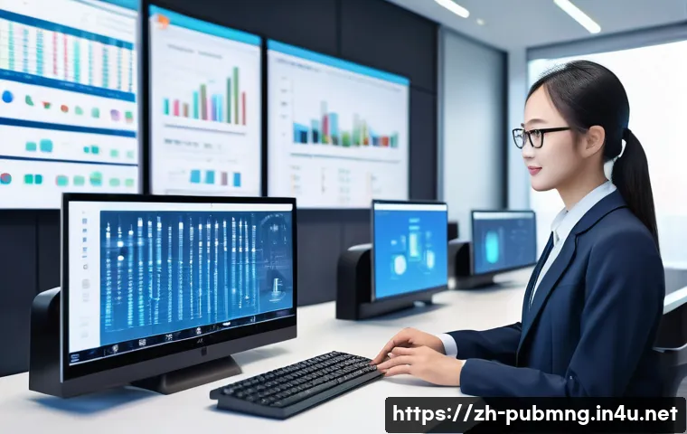 공공관리사와 관련된 주요 이슈 - A modern public administration office scene in a Chinese city, showcasing digital transformation: di...