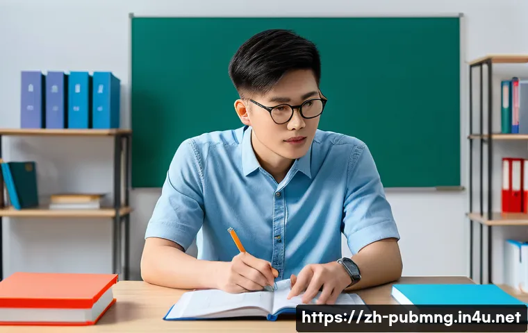 공공관리사 자격증 취득 방법 - A modern study room scene focused on exam preparation for a Public Administration certification. The...
