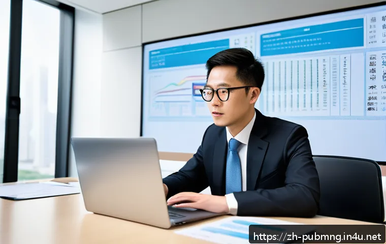 공공관리사 자격증의 미래 가능성 - A modern Chinese government office scene showing a confident professional public administrator weari...