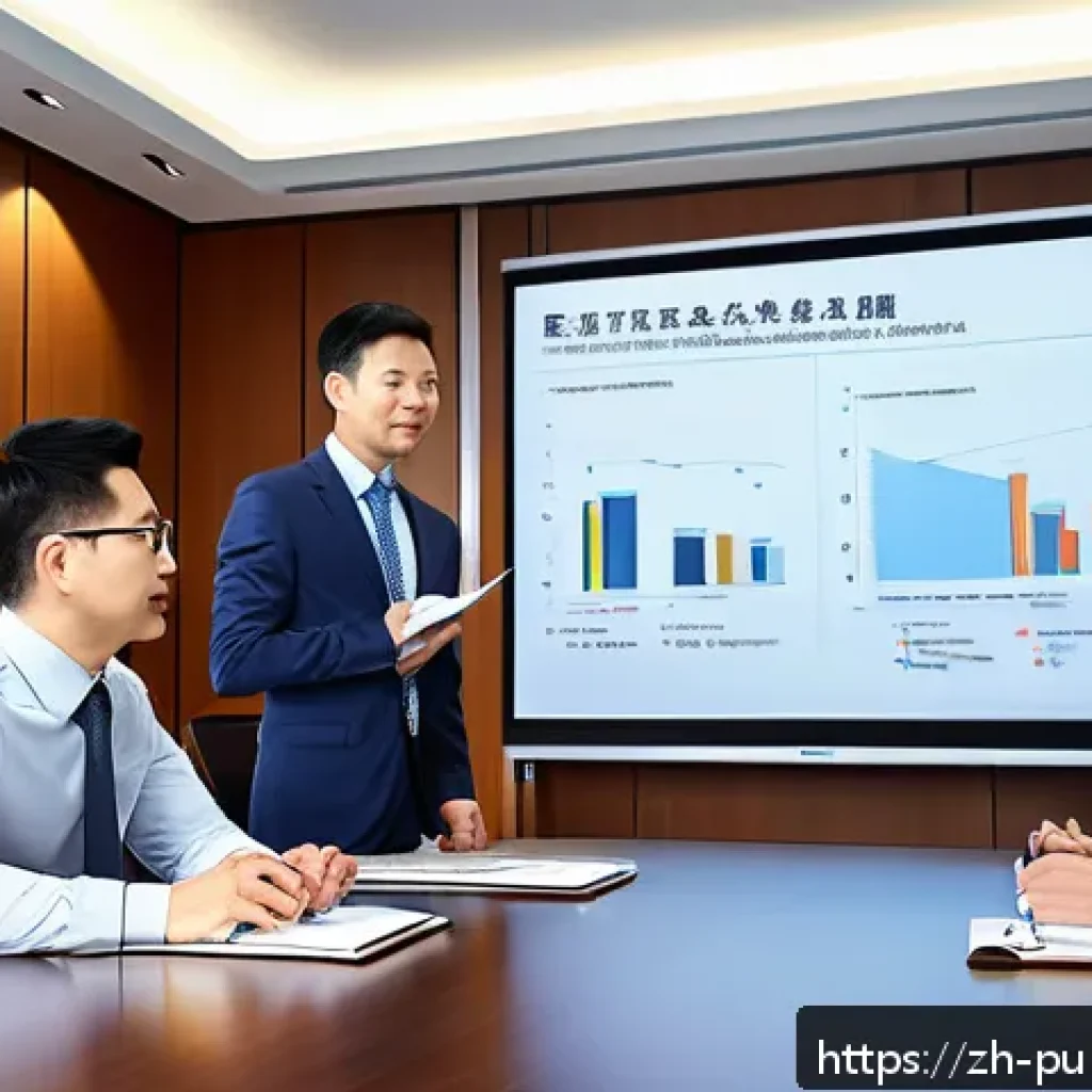 공공관리사 실무를 위한 필수 지식 - A modern office meeting scene showing a diverse team of Chinese professionals engaged in a collabora...