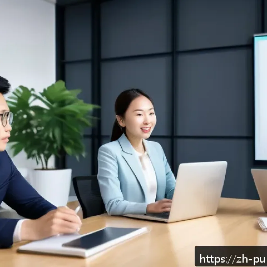 공공관리사 취업 후 첫 달 준비사항 - A modern office scene showing a diverse group of young professionals actively engaged in a team meet...
