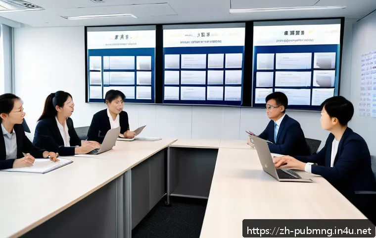 공공관리사와 관련된 자격증의 비교와 분석 - A modern office scene showing a diverse group of professionals engaged in a public administration ce...